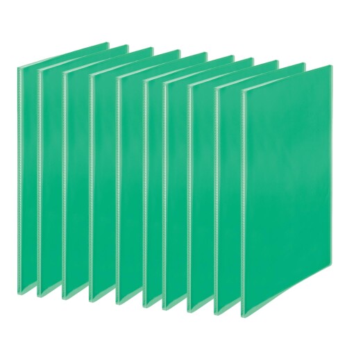 Rakuten - プラス ファイル シンプルクリアーファイル A4 縦 10ポケット 10冊 グリーン FC-210SC 98-152×10