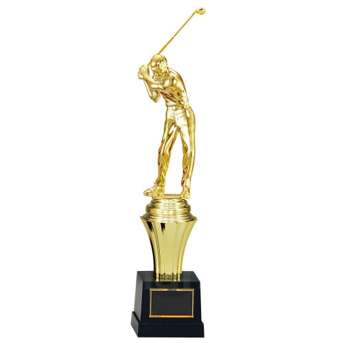 GOLD SHACHI (レーザー彫刻名入れ) 表彰トロフィー T1053-Dサイズ(高さ24cm 重さ70g)(A-0)
