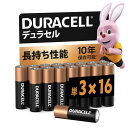 単3形アルカリ乾電池 16本入り 保存期間10年 PCマウス キーボード リモコン 時計 おもちゃ向け うさぎの電池 Duracell
