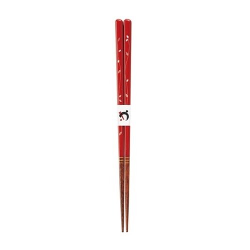Rakuten - カワイ ファルベ 箸 リーフライン 赤 21cm 039817
