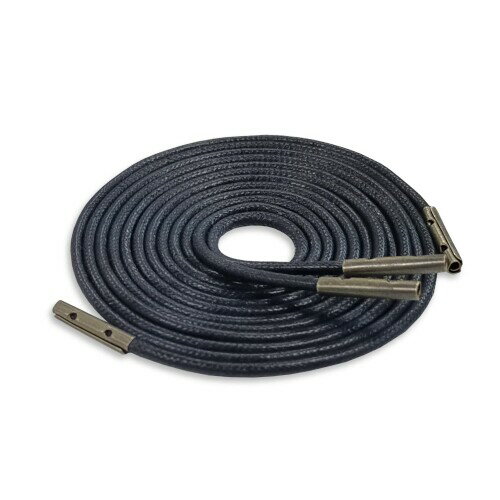 革靴ビジネスシューズ ブーツ用 高級ロー引き靴ひも金属チップ付き