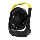 トップランド 卓上扇風機 デスクファン ( どこでもFAN ホーム & アウトドア ) DCモーター コードレス 3WAY電源 (AC/USB/充電式) パワフル送風 風量4段階調節 タイマー付き 角度調節 ブラック SF-(2)