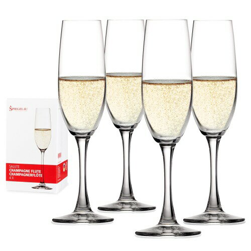 シュピゲラウ(Spiegelau) サルーテ ワイングラス シャンパンフルートグラス 210ml 4720175 4個入
