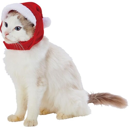 ペティオ (Petio) 猫用コスプレ クリスマス変身ほっかむり AWY サンタ