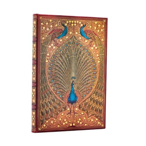 Paperblanks/ペーパーブランクス ノート ハードカバー ハーフェズのクジャク ミニ A6 罫線 PB9891-1 【サイズ】 ミニ A6 この輝かしい装丁は世界的に有名なイギリスの製本所Sangorski & Sutcliffe所属の尊敬を集めていた職人たちの手によるものです。1901年にハーフェズの詩集「H?fiz? of Sh?r?z: Selections from His Poems」のために制作されました。表紙には宝石を配した驚くほど美しい3羽のクジャクを配置し、それぞれのインレーには8色の異なる色を使い、さらに枝葉模様と金箔押しで飾られています。 商品コード20077659678商品名Paperblanks/ペーパーブランクス ノート ハードカバー ハーフェズのクジャク ミニ A6 罫線 PB9891-1型番PB9891-1カラーハーフェズのクジャク※他モールでも併売しているため、タイミングによって在庫切れの可能性がございます。その際は、別途ご連絡させていただきます。※他モールでも併売しているため、タイミングによって在庫切れの可能性がございます。その際は、別途ご連絡させていただきます。