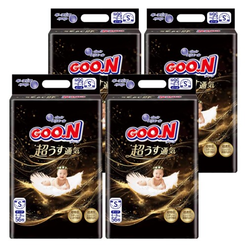 グーン 超うす通気 プレミアム おむつ (4~8kg) 224枚(56枚×4) (ケース販売) 超吸収!うすいのに、しっかり吸収。吸収体の厚みはわずか 0.2cm。うすくて通気性抜群なうえに、パワフルな吸収力。 超通気!ムレにくく、表面さらさら。おむつの外側は、細かな通気孔を備えた通気性シート。おむつ内の湿気をしっかり逃がして、表面さらさら。 羽のようにふわり、なめらかな肌ざわり。超極細繊維で、極上のなめらかさを実現。赤ちゃんの敏感なおしりに、やさしくタッチ。 3Dエンボスでスピード吸収。おしりに触れる面に、立体的なぽこぽこエンボスを採用。おしっこをすばやく吸収し、さらっと快適。 おしっこお知らせライン。色が変わって交換タイミングがひと目でわかる。 汗をかきやすい季節も、重ね着でムレやすい季節も。 超吸収 ■超通気で、いつもさらっと快適。 おむつの中まで心地よいから、笑顔がもっと増える。 ■超吸収!うすいのに、しっかり吸収。吸収体の厚みはわずか 0.2cm。うすくて通気性抜群なうえに、パワフルな吸収力。 ■超通気!ムレにくく、表面さらさら。おむつの外側は、細かな通気孔を備えた通気性シート。おむつ内の湿気をしっかり逃がして、表面さらさら。 ■羽のようにふわり、なめらかな肌ざわり。超極細繊維で、極上のなめらかさを実現。赤ちゃんの敏感なおしりに、やさしくタッチ。 ■3Dエンボスでスピード吸収。おしりに触れる面に、立体的なぽこぽこエンボスを採用。おしっこをすばやく吸収し、さらっと快適。 ■おしっこお知らせライン。色が変わって交換タイミングがひと目でわかる。 商品コード20081897686商品名グーン 超うす通気 プレミアム おむつ (4~8kg) 224枚(56枚&times;4) (ケース販売)サイズSカラー白※他モールでも併売しているため、タイミングによって在庫切れの可能性がございます。その際は、別途ご連絡させていただきます。※他モールでも併売しているため、タイミングによって在庫切れの可能性がございます。その際は、別途ご連絡させていただきます。