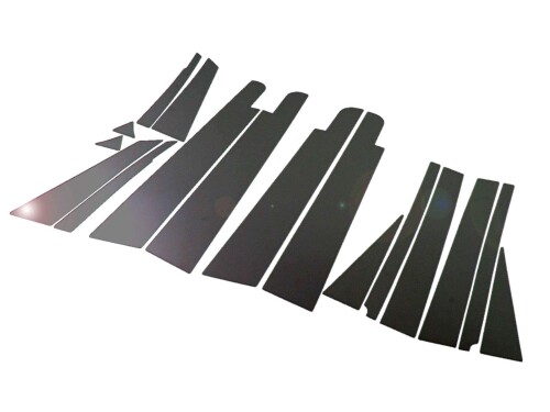 BRIGHTZ エスティマハイブリッド AHR20 超鏡面ステンレスブラックメッキピラーパネル バイザー有用 16PC AHR R20 20 エスティマ ハイブリッド エスティマハイブリット ハイブリット エステイ