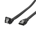 オウルテック SATA3ケーブル 6Gbps対応 ラッチ付き 長期3年保証 ストレート ? 下L型コネクター 30cm ブラック OWL-SATA3SLU30-BK(2)