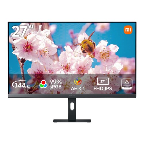 シャオミ Xiaomi モニターA27i ディスプレイ 27インチ フルHD 1920x1080 144Hz 1670万色 sRGB99% 300nitsの高輝度 T?V低ブルーライト アイケア IPSパネル 角度調節 VESAマウント HDMI2.0x1 DP1.4x1 DCINx1 2026 新モ