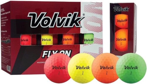 Volvik ボルビック フライオン ゴルフボール マット仕上げ 2ピース構造 24球 マル...