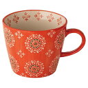 ヘッズ マグカップ 11.5×7.5cm レッド 4個 ハンドメイドアート HEADS HNP-MUG5