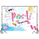 バック紙 背景紙 バックペーパー プール スプラッシュ パーティー イベント 壁紙 装飾 デコレーション スタジオ 写真撮影 夏 ビーチ 海 バナー レジャー (28511-28598) Type-C ビニール90x60cm