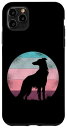 iPhone 11 Pro Max レトロなヴィンテージデザインボルゾイドッグ スマホケース