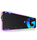 GTRACING ゲーミングマウスパッド マウスパッド キーボードパッド ゲーミング 大型 光る PC パソコン RGB 防水 USBケーブル付属 滑らない