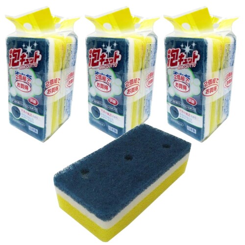 オーエ 泡キュット ナイロン 2個入り×3個セット イエロー 幅11.8cm×奥行5.9cm×高さ3.3cm サイズ:幅11.8cm×奥行5.9cm×高さ3.3cm 素材:ポリウレタンフォーム・ナイロン不織布(研磨材入) 原産国:日本 カラー:イエロー ■パターン(種類):ナイロン ■コゲ、汚れ落としにぴったりな、ナイロンスポンジ。 ■3つの穴があいているので、泡立ちがよく、水切れにすぐれている。 ■泡切れもよいので、水の節約にも役立つ。 ■不織布面/鉄製のフライパン、鍋の汚れ落としに。 ■スポンジ面/プラスチック、ガラス ■ホーロー、陶磁器、樹脂加工品等の食器、調理器具洗いに。 ■ 【注意事項】不織布面は研磨剤を含んでいますので、ガラス、プラスチック、樹脂製品など傷つきやすいもの、又はキズがついてはこまるものには使用しない。 ■抗菌 ■手にフィットする大きさ。 ■研磨材入り不織布でコゲまで落とせます。 ■2層目の柔らかいスポンジで細かい泡を立てます。 ■抗菌のフィルタースポンジは、水切れにも優れています。 ■2個入りでお買得です。 商品コード20081685711商品名オーエ 泡キュット ナイロン 2個入り&times;3個セット イエロー 幅11.8cm&times;奥行5.9cm&times;高さ3.3cmサイズサイズ:幅11.8cm&times;奥行5.9cm&times;高さ3.3cmカラーイエロー※他モールでも併売しているため、タイミングによって在庫切れの可能性がございます。その際は、別途ご連絡させていただきます。※他モールでも併売しているため、タイミングによって在庫切れの可能性がございます。その際は、別途ご連絡させていただきます。