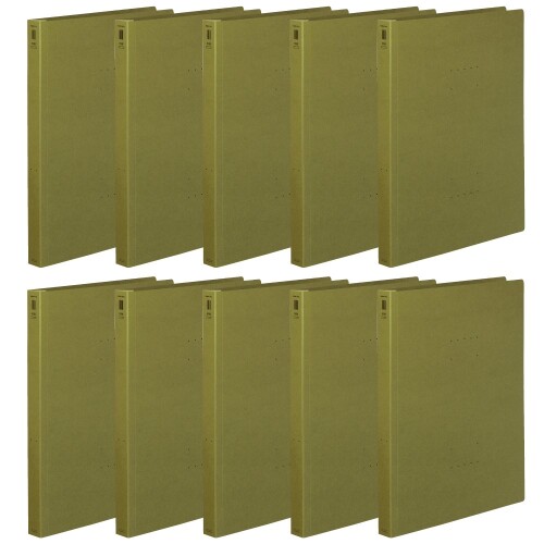 コクヨ ファイル フラットファイル NEOS 厚とじ 250枚収容 A4 10冊 オリーブグリーン フ-NEW10DGX10SET