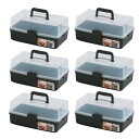 JEJアステージ 日本製 工具箱 オールインパワー 350 ブラック 幅34.2×奥行20.3×高さ15.5cm 6個セット