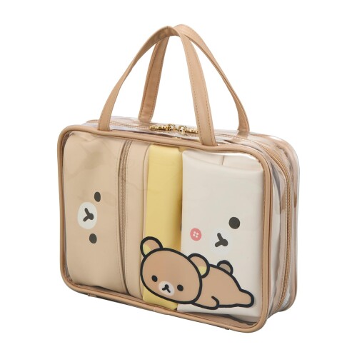 Rakuten - トラベルポーチセット リラックマ 7122 RK47.ベージュトリオ