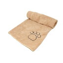 MILASIC ペット用タオル ベージュ 超 吸水 速乾 犬 猫 お風呂 マイクロファイバー シャンプー 60×112cm 長方形 大判 シャワー 体ふき ドラ...