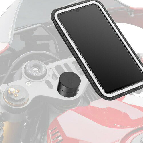 シェイプハート(SHAPEHEART) バイク マウント マグネット MOTO STEM(Magフォークステム マウントセット) 2XL Φ11mm〜24mm 携帯 強力 磁石 ストラップ付き 振動吸収 原付 オートバイ MOTO-STM-2XL