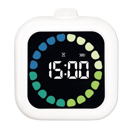 sology(ソロジー) 勉強タイマー MIRAI TIMER 角型 「時計・目覚まし・アラームの3モード」学習タイマー 勉強 料理 ミーティング タスク管理 フィットネス 筋トレ 卓上 おしゃれ ホワイト