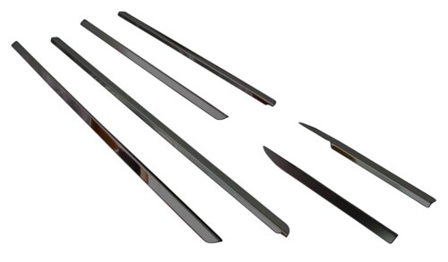 BRIGHTZ ミラジーノ L650 L660 超鏡面ブラックメッキステンレスウィンドウモール 6PC 4934