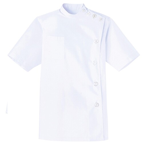 アルべ ケーシージャケット 女性用 美容 理容 定番 シンプル 制服 作業着 白衣 半袖 ポケット付 MB1015 C-1 ホワイト 11号 mannishboy-24296991 マニッシュボーイ パッケージ画像