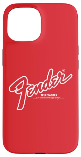 Fender Telecaster White Iconic Big Logo スマホケース iPhone 15 用