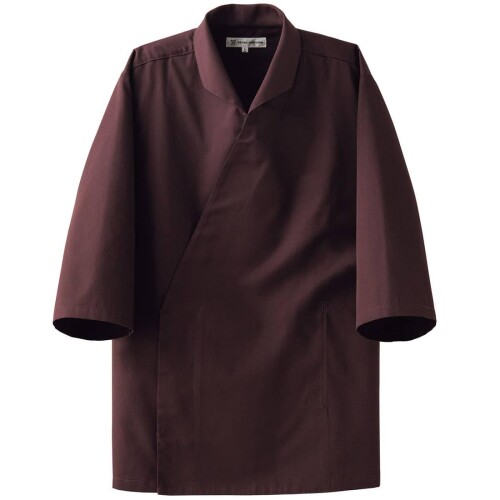 (セブンユニフォーム) EA3080-2 ワイン 3L 上衣 コックコート 男女兼用 和食 日本料理 寿司 板前 調理白衣