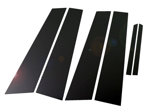 BRIGHTZ マークX 120系 超鏡面ブラックメッキピラーパネルカバー 6PC バイザー無し用 5025