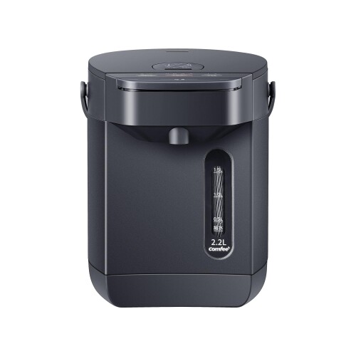 COMFEE' 電気ポット 電動お湯ポット 2.2L マイコン 保温温度調整 安全ロック 湯量選択 機能 省エネ インディゴグレー
