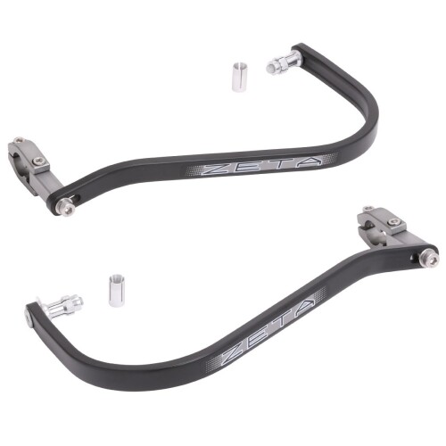 Rakuten - ジータレーシング(ZETA RACING) アーマーハンドガード ストレート ブラック スタンダード径(22.2mm)バー用 対応ハンドルバー内径(Φ13.5~19mm) 高剛性アルミ合金 プロテクション オフロード ダー