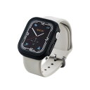 エレコム Apple Watch (アップルウォッチ) ケース 41mm (Apple Watch 8 7 対応) フルカバーケース ガラス 10H セラミックコート ブラック AW-21BFCGCBK(2)