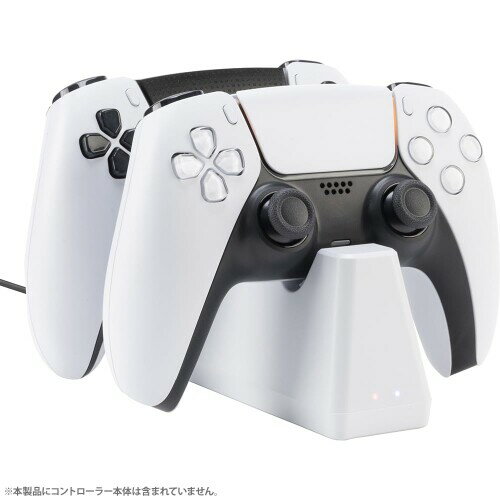 CYBER ・ ダブル充電スタンド (DualSense Edge/DualSense 用) ホワイト - PS5 CYBER ・ ダブル充電スタンド (DualSense Edge/DualSense 用) ホワイト - PS5