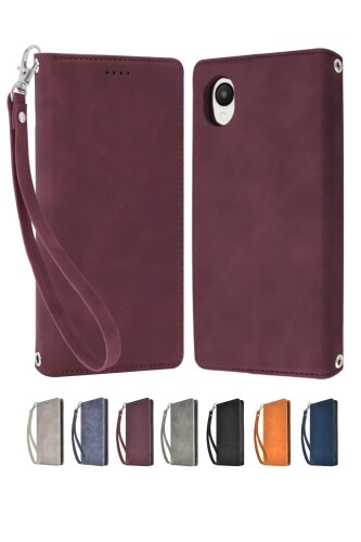 乐天商城 - シズカウィル Galaxy A23 5G SC-56C SCG18 ケース カバー 手帳型 アイファンデ2 クリムゾン 1個入り