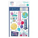 AC スティッカー SH - スパークル シティ - スティッカー and Washi Folder - Holographic Foil (364 ピース) 351332