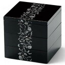 J-kitchens 漆器 重箱 おせち用 御節 アールデコ 5.5寸 3段 おせち用 御節 溜 (1本) 16cm 樹脂製 お重 お重箱 日本製