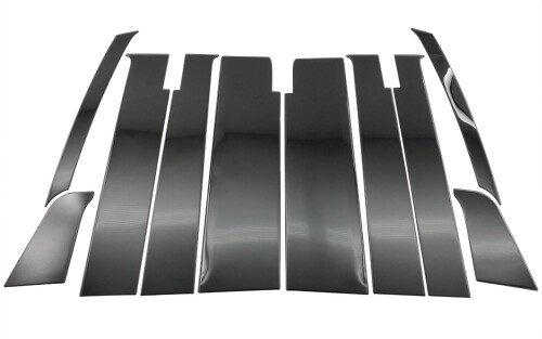BRIGHTZ タントファンクロス LA650S LA660S 超鏡面ステンレスメッキブラックピラーパネル バイザー有用 10PC LA650 LA660 A650 A660 650 660 タント ファンクロス