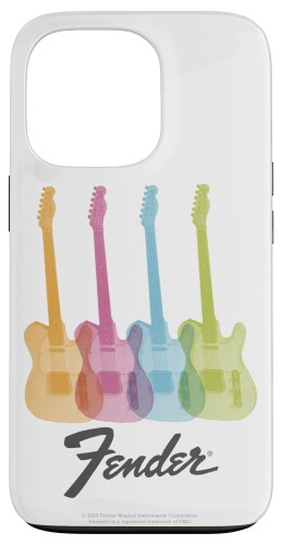 Fender Multicolor Rainbow Stratocaster Rock Guitars スマホケース iPhone 13 Pro 用
