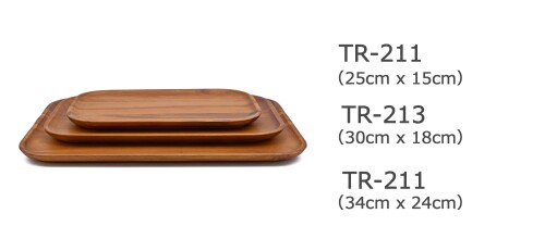 スワンソン商事 スタッキングRec.プレート 木製 アカシア L 幅34×奥行24×高さ1.5cm 食器 スタッキング可能 軽量 薄型 TR-215 mannishboy-24568002 マニッシュボーイ サンプル画像3