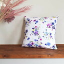 スタイルデコール(STYLE Decor) クッションカバー 45×45cm 北欧 おしゃれ かわいい 2枚セット 綿100% 花柄 ブルー パンジー W350...