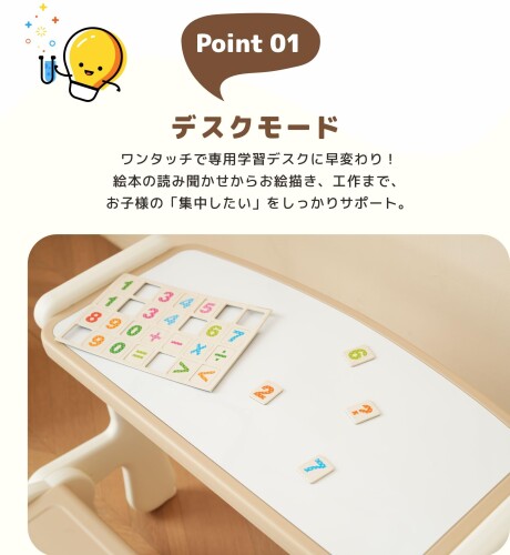 キッズデスク セット 子供用テーブル 椅子 収納 3in1 おもちゃ 収納 大容量 一体型 変形ソファ 1~6歳 お絵描きボード ホワイトボード搭載 HDPE素材 頑丈 耐荷重50kg 角丸加工 工具不要 簡単切 [3]