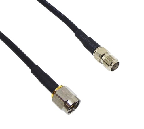 Japan Eleparts 1.5DS-QFB S 黒 低損失 同軸ケーブル 4m SMAP-SMAJ 給電線、アマチ...