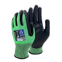 おたふく手袋(Otafuku Glove) 耐切創手袋(18ゲージ薄手 切創レベルE ポリウレタンコート)A-470 グリーン LLサイズ