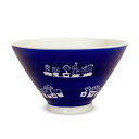 J-kitchens 勲山窯 茶碗 11cm 波佐見焼 日本製 フラワーコレクション ブルー 巻