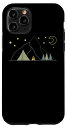 星空のテントでのキャンプ-キャンプモチーフの自然休暇キャンパー スマホケース iPhone 11 Pro 用