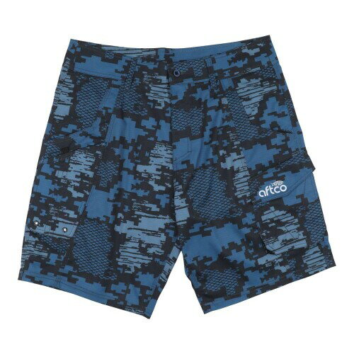 アフコ(Aftco) タクティカル フィッシング ショーツ ネイビー デジ カモ XSサイズ (Tactical Fishing Shorts Navy Digi Camo 30) M82