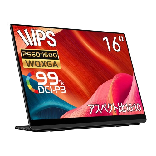 EHOMEWEI モバイルモニター WQXGA 16インチ 2.5K 2560x1600対応 99% DCI-P3 超薄型 6mm LQ-160NW
