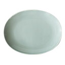 西海陶器(Saikaitoki) 波佐見焼 Common コモン プレート 皿 オーバル グレー 直径約19cm 電子レンジ 食洗器対応 17041