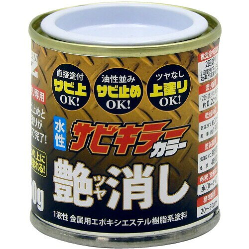 BAN-ZI (バンジ) サビキラーカラー艶消し 50g 艶消しオフホワイト 水性 錆止め サビ予防 防錆 DIY 塗料